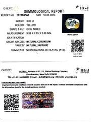 3.03/CT Natural Ceylonese Pukhraj with Govt Lab Certificate (6771)